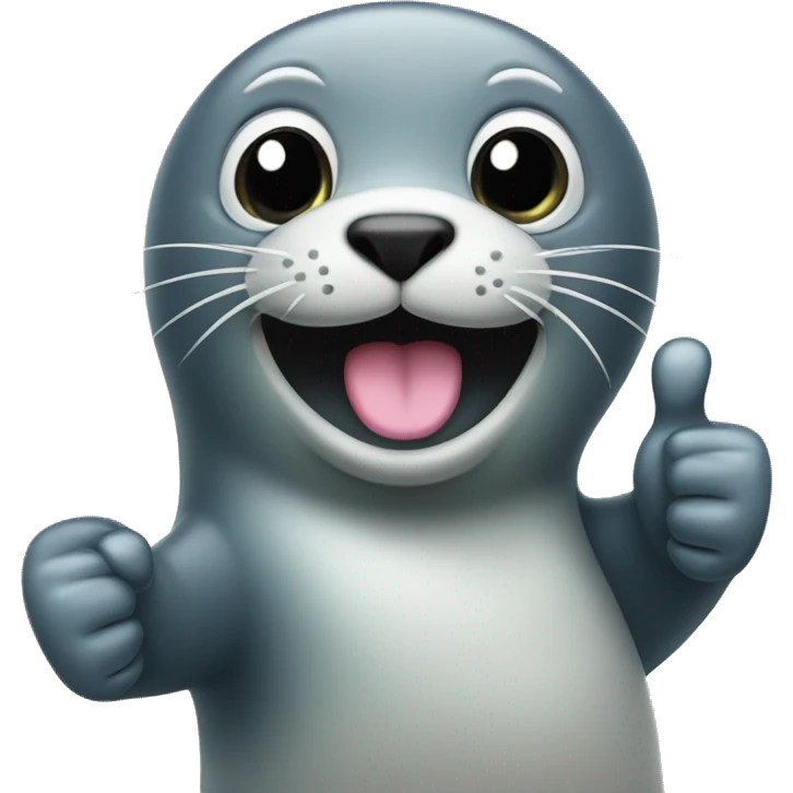 Seal doing a big thumbs up emoji