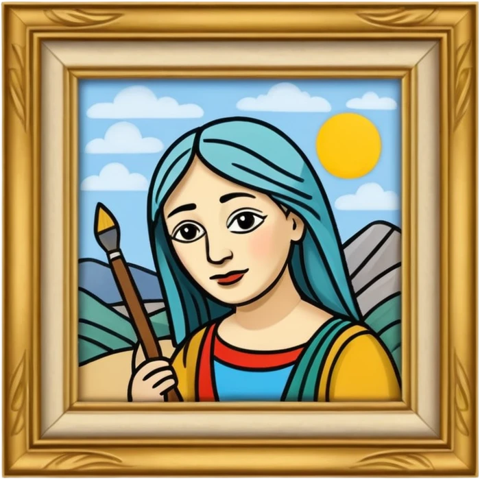  picasso painting frame emoji