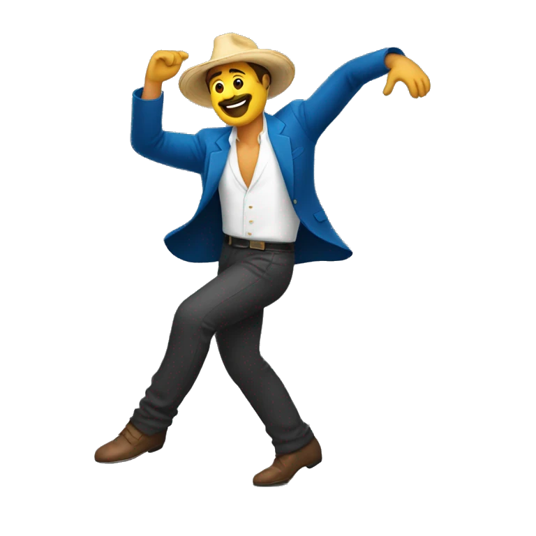 hombre calvo bailando salsa emoji