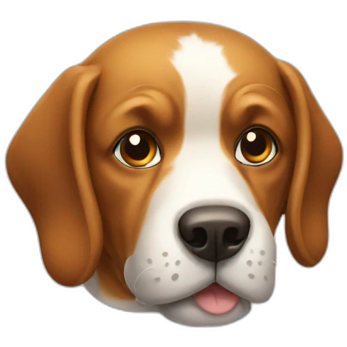 Round dog emoji