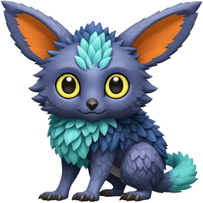 Skogen-Labubu-Trico-Fakémon-hybrid-creature (full body)  emoji