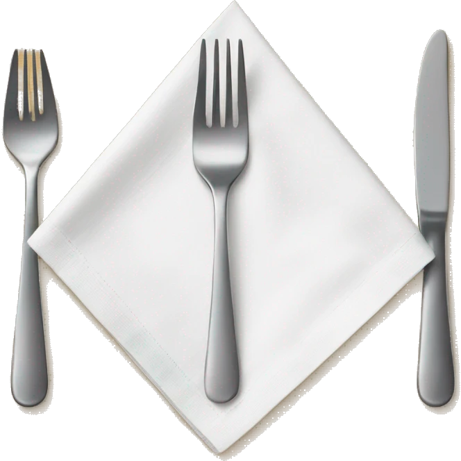 napkin with fork and knife emoji