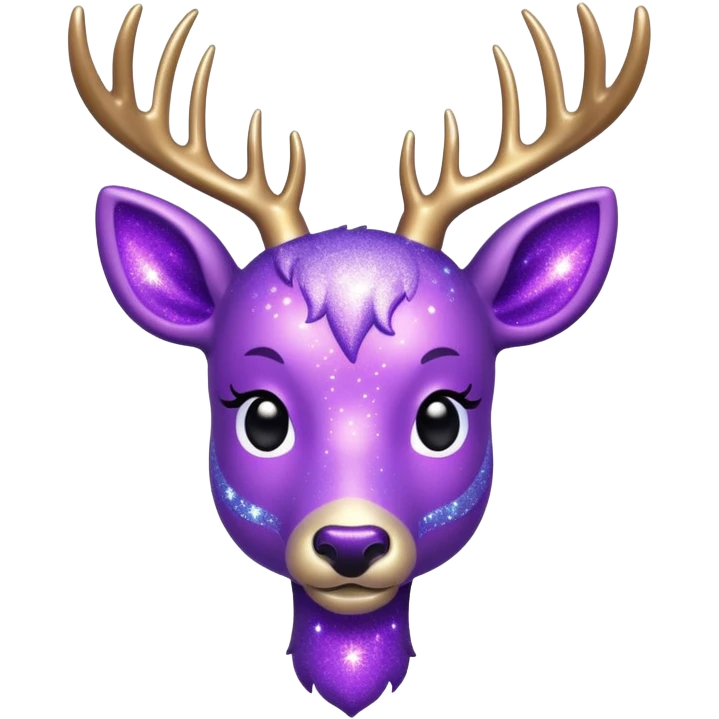 glitter purple and cian pokemon crystal deer emoji