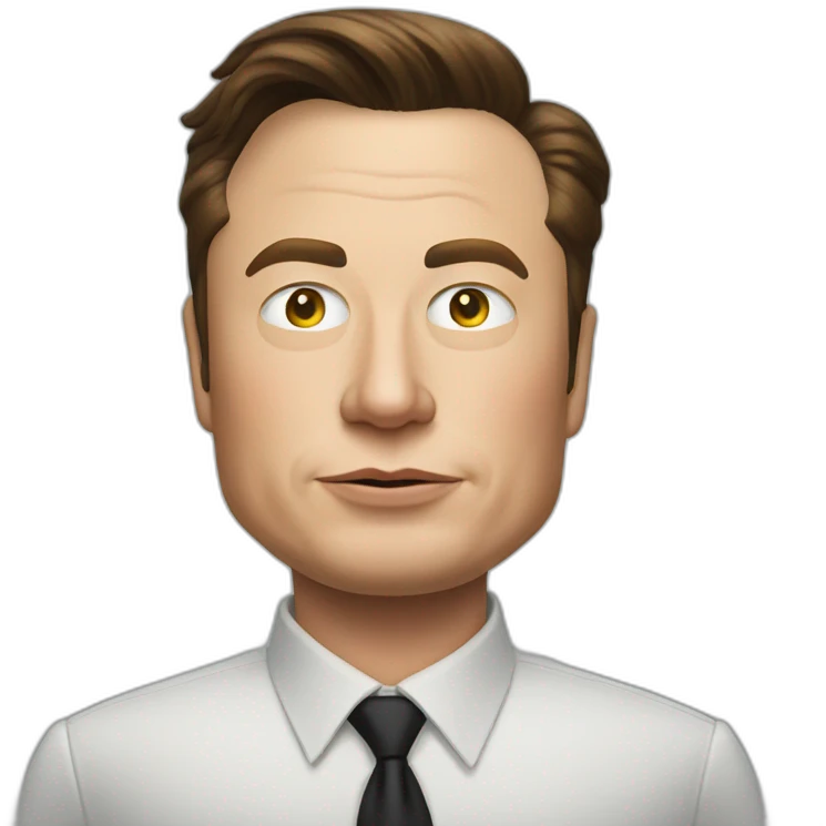 Elon musk dressed up as trump emoji