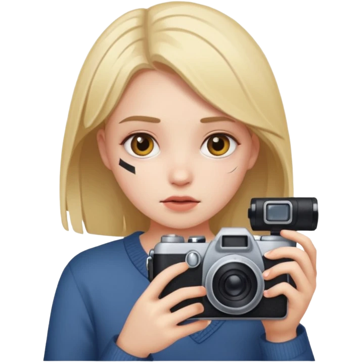 girl with broken camera emoji