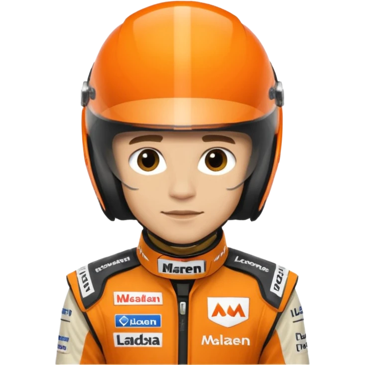 Lando Norris in mclaren race outfit emoji