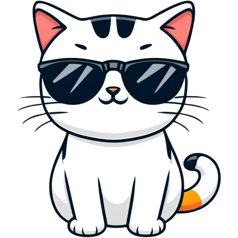 Cat with sunglasses emoji