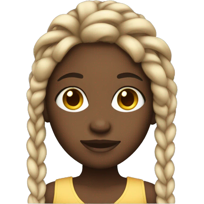 Black pretty girl with braids emoji