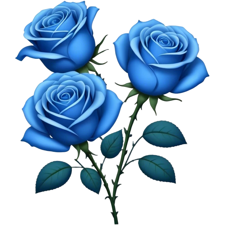 Blue roses emoji