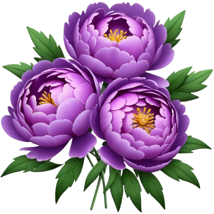 bouquet of lavender peonies emoji