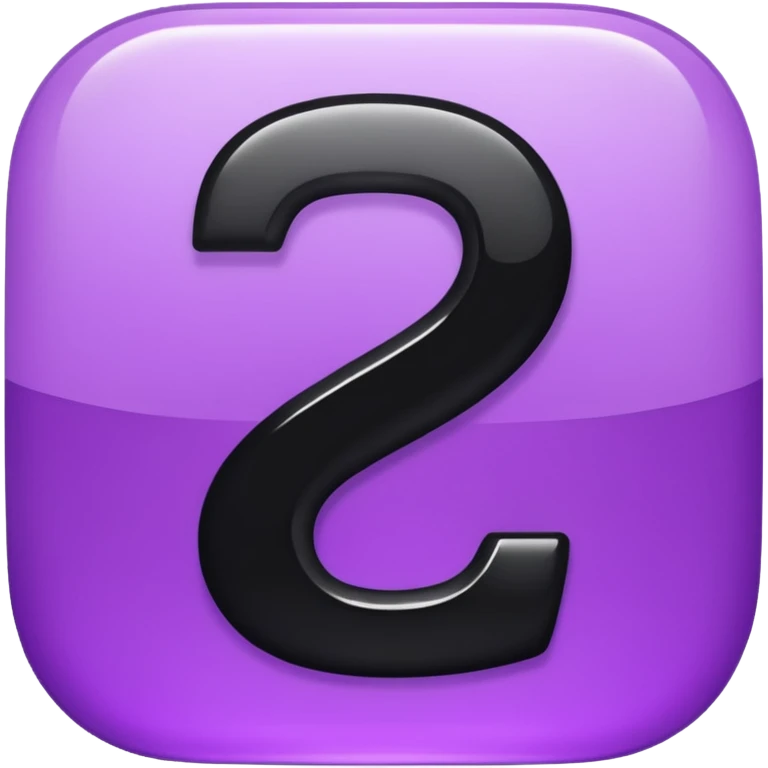 number 2 black and purple emoji