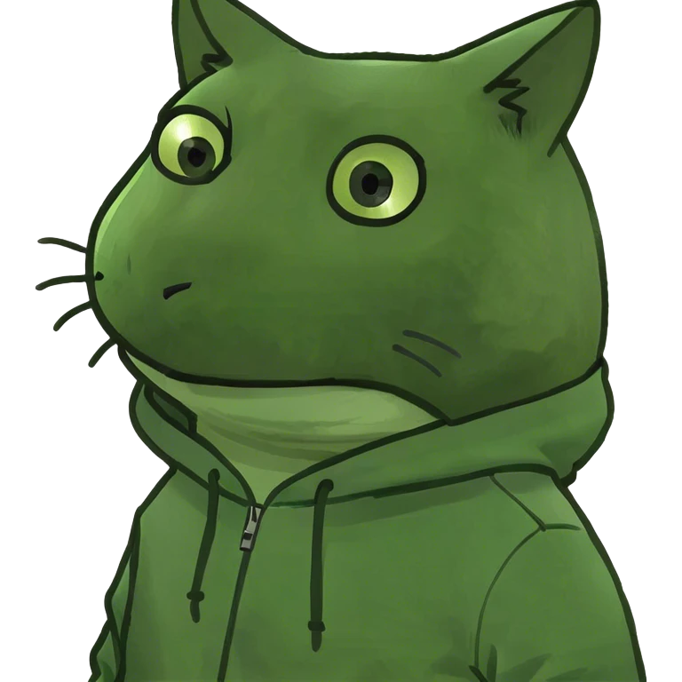 Cat wearing a hoodie emoji
