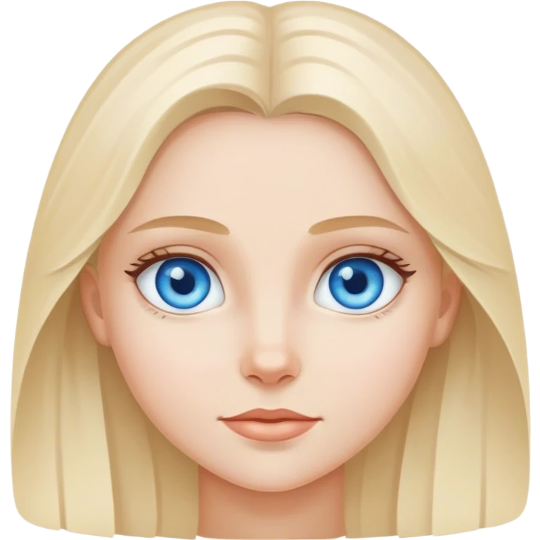 blue eyed girl portrait  emoji