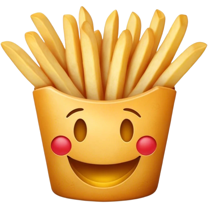 smiley shaped french fries emoji