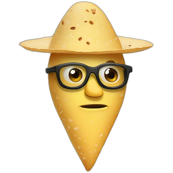 Tortilla-with-glasses emoji