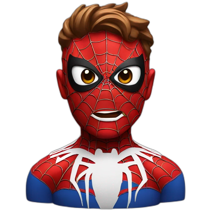 Spiderman bust emoji