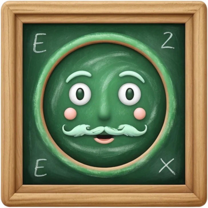 Chalkboard with E = mc² on it emoji