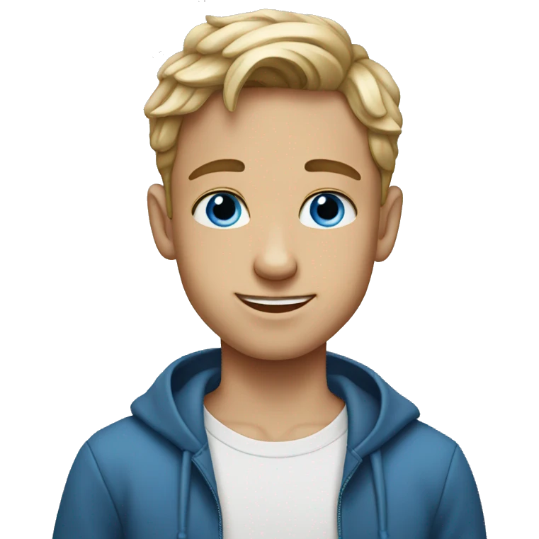 blue eyed boy with earrings emoji