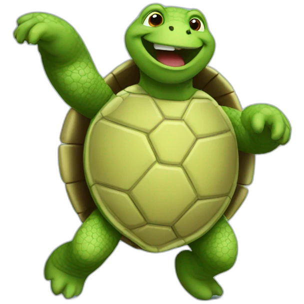 Turtle dancing emoji