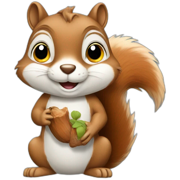 Squirrel working emoji