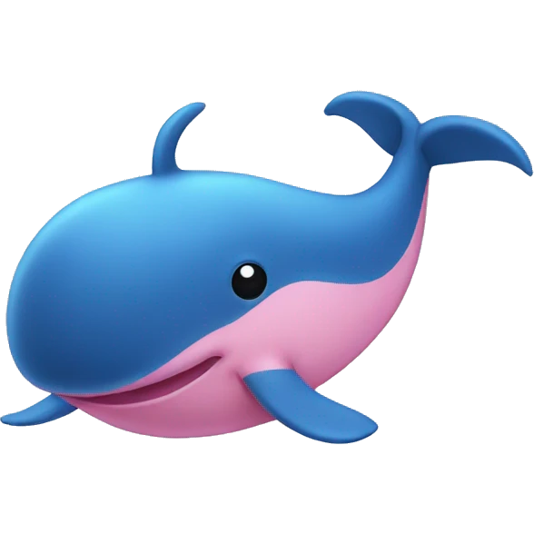 Pink Blue whale emoji