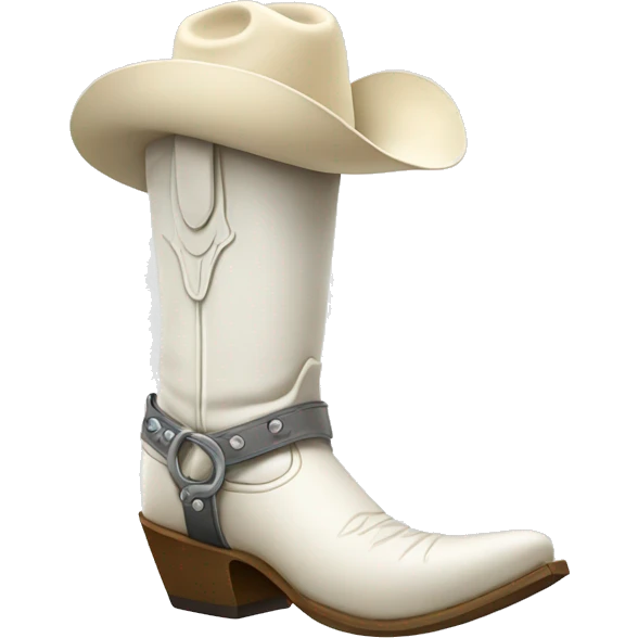 white cowboy boot emoji