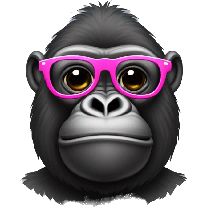 gorila rosa con gafas de sol emoji