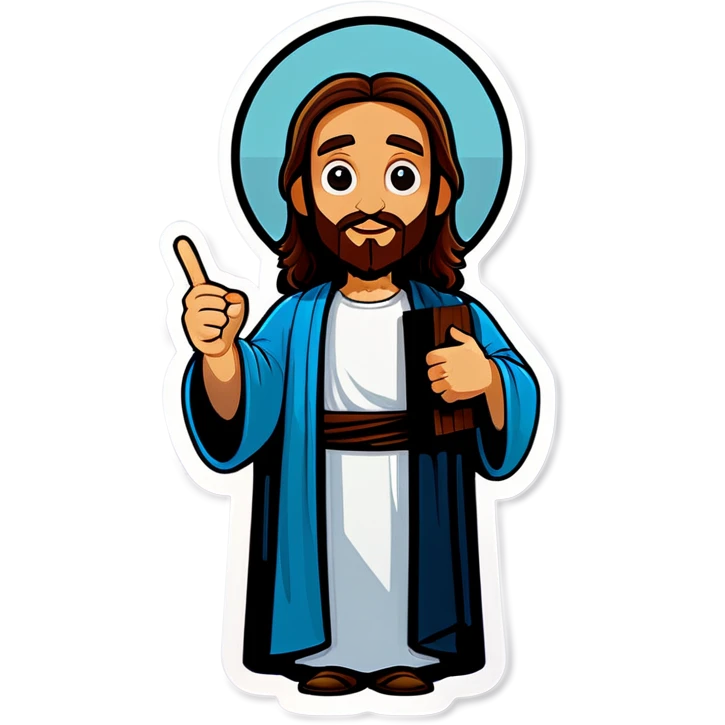 Jesus holds a sign that say RIGHT BRO emoji