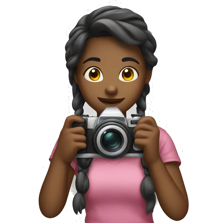 a girl taking photo emoji