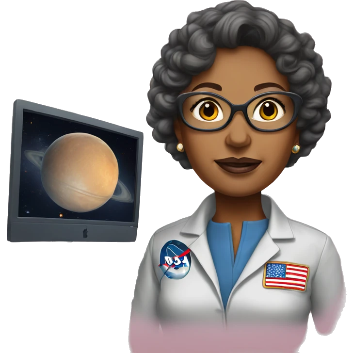 Annie Easley, NASA scientist uniform, remove glasses emoji