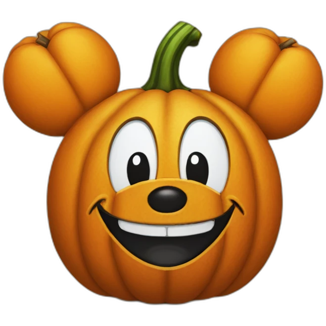 Pumpkin Mickey mouse emoji