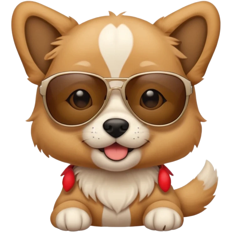 Puppy with sunglasses  emoji
