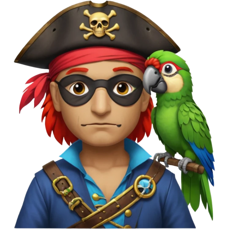 pirate and parrot emoji