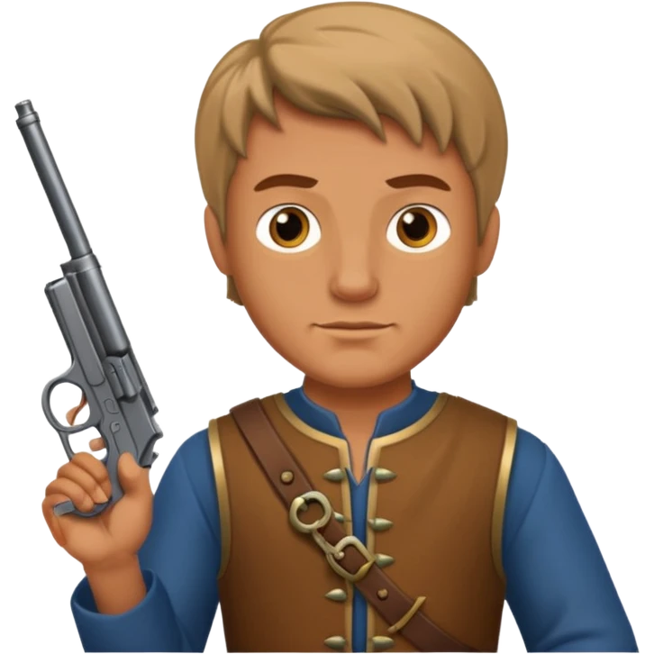 medieval man holding gun emoji