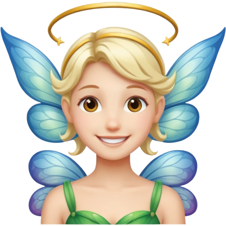 Smile with fairy wings  emoji