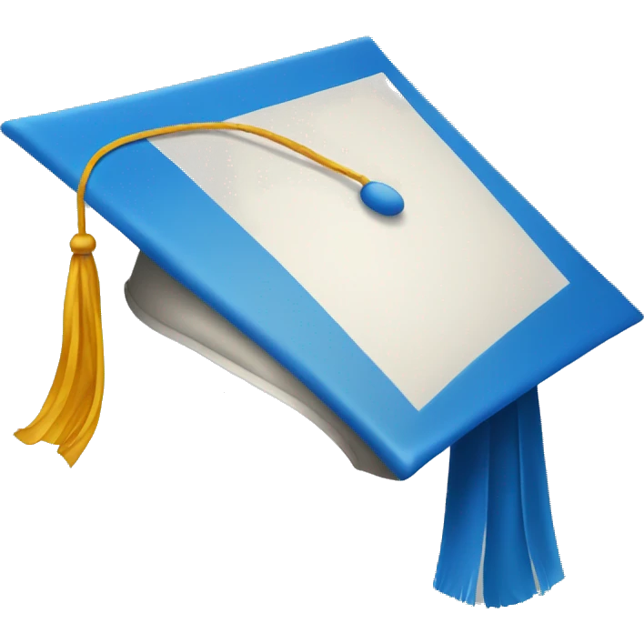 blue graduation cap emoji