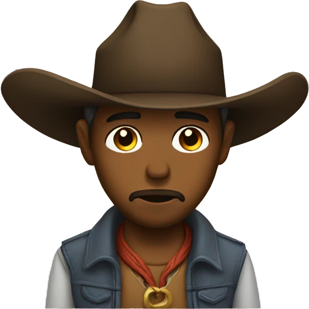 Sad cowboy emoji