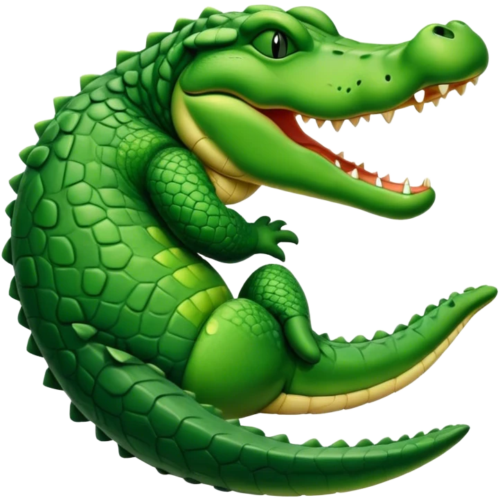 Alligator sleeping emoji