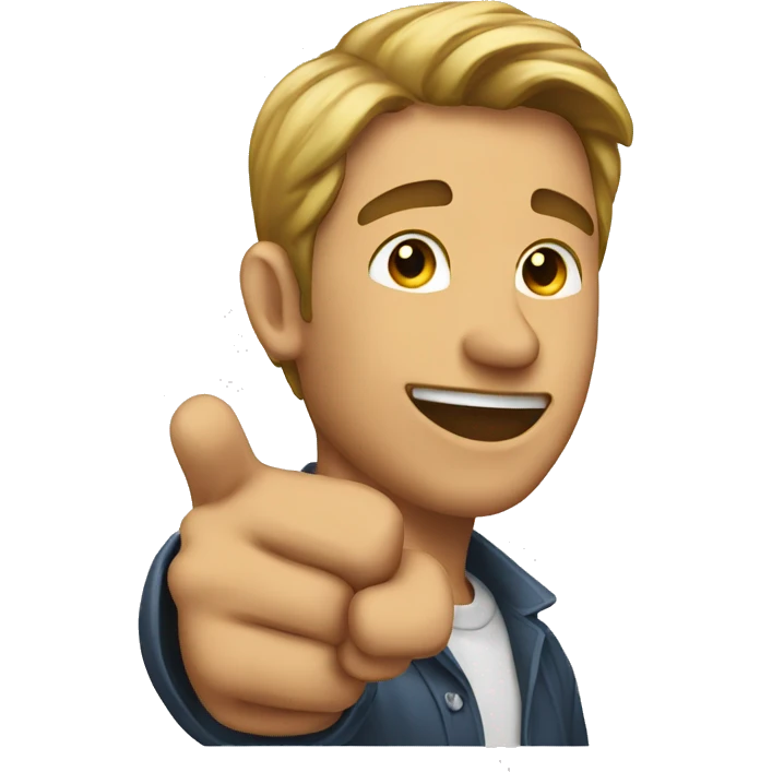 man pointing at his ear emoji