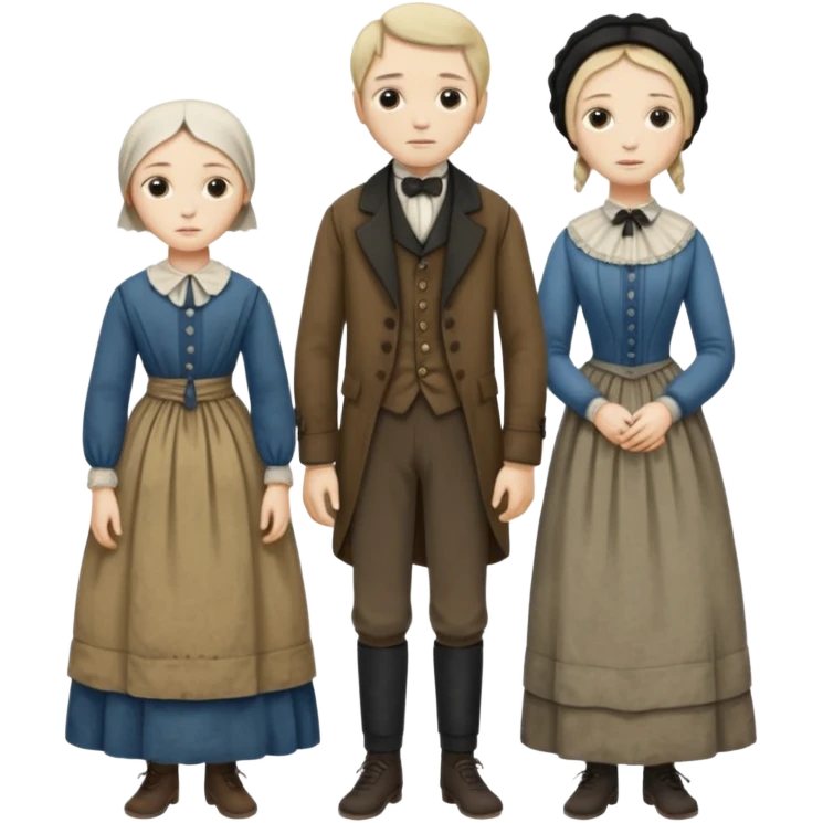 сгенерируй фото бедных семей 1850 года emoji