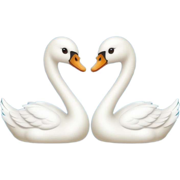 Dos cisnes besándose  emoji