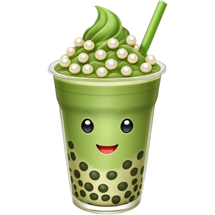 Matcha boba tea emoji emoji