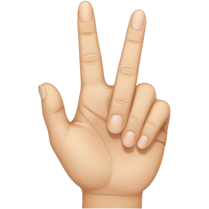 a closed hand with the index finger and middle finger pointing emoji