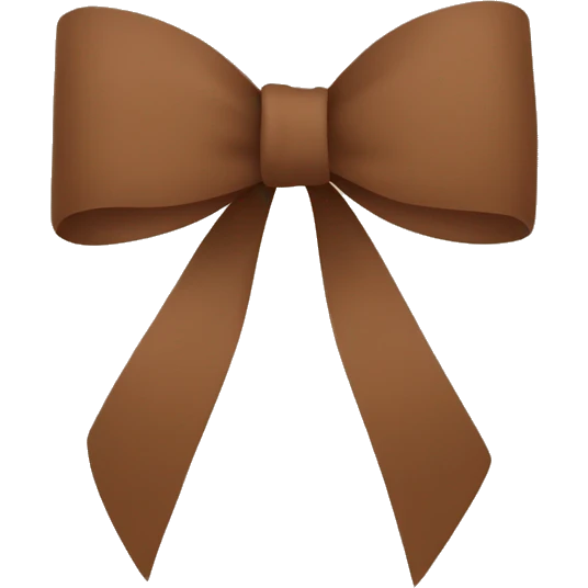 brown minimalist bow/ribbon emoji