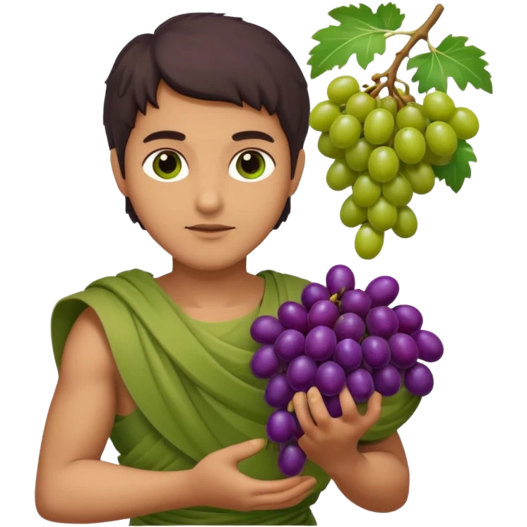 ancient greek with grape emoji