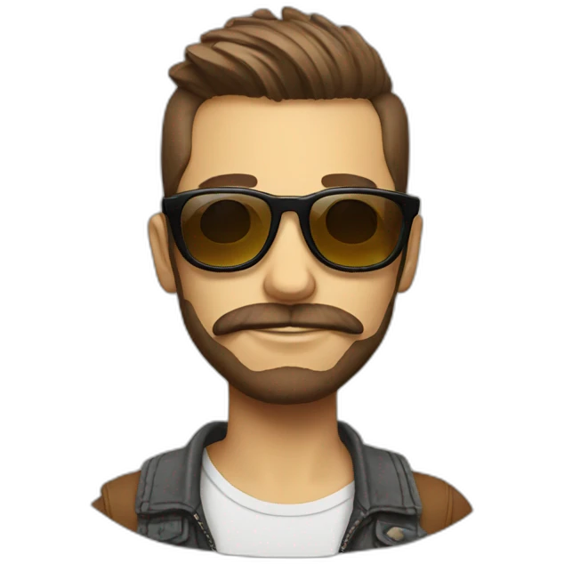 cool hipster dude emoji