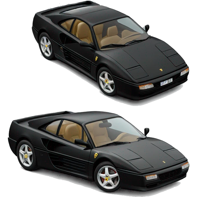 black ferrari 348 emoji