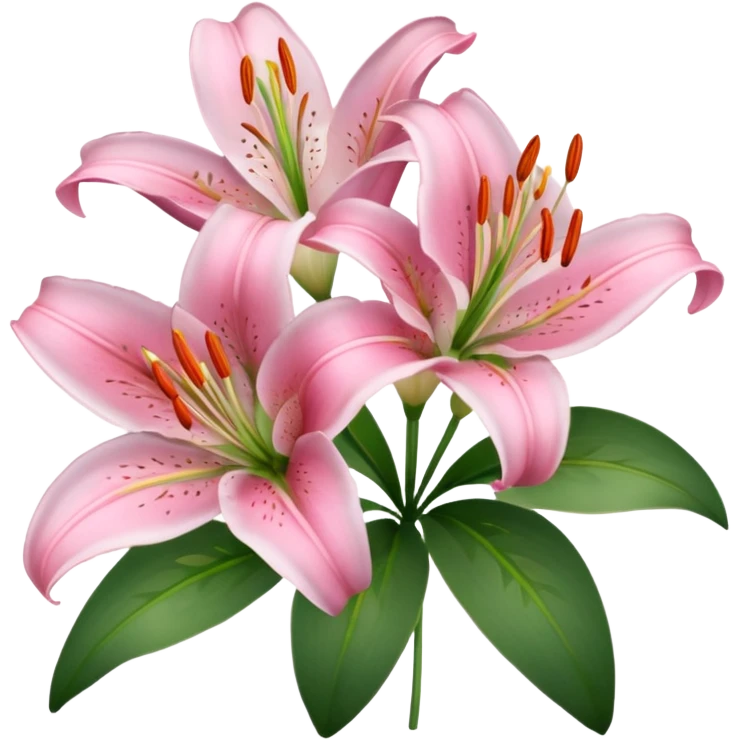 Lilies flower pink emoji