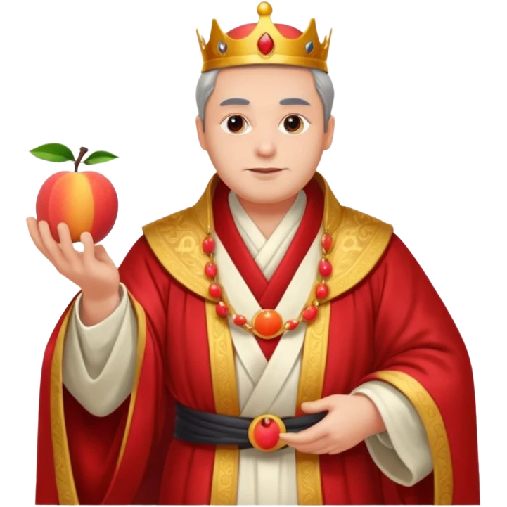 emperor and peach emoji