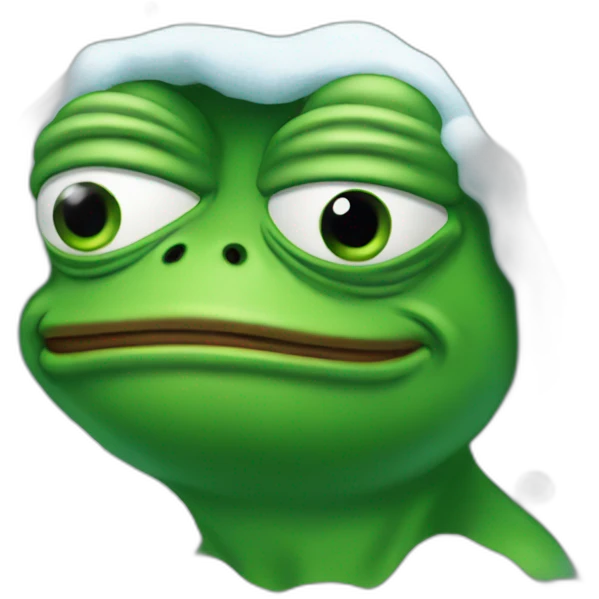 Pepe frog very cold emoji